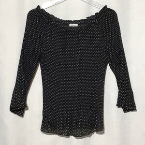 Jaipur Black and White Polka Dot Blouse